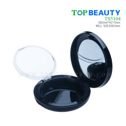 Round plastic compact case BB case with single well with mico dome cover TP5105