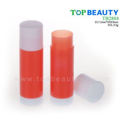 Cylinder plastic lip balm container (TB2804)