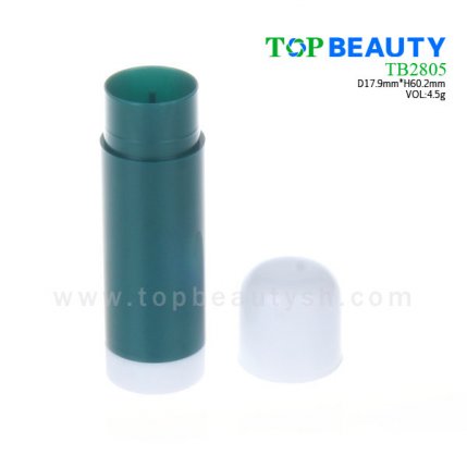 Cylinder plastic  lip balm container (TB2805)