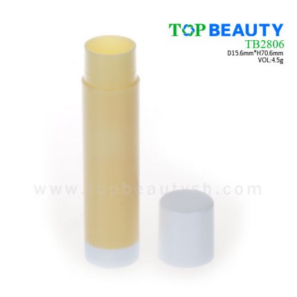 Cylinder plastic  lip balm container (TB2806)