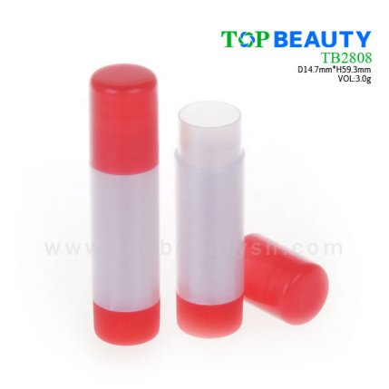 Cylinder plastic lip balm container (TB2808)