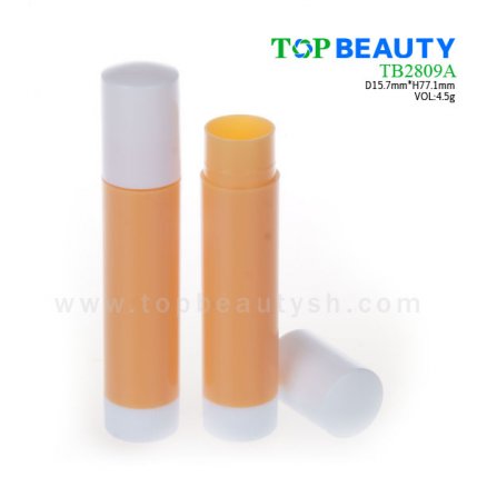 Cylinder plastic  lip balm container (TB2809A)