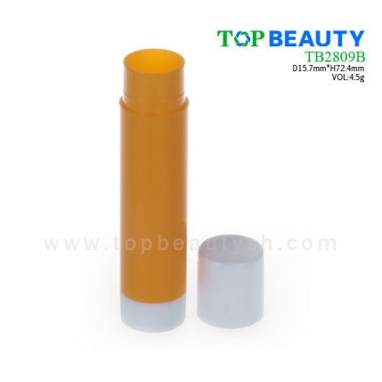 Cylinder plastic  lip balm container (TB2809B)