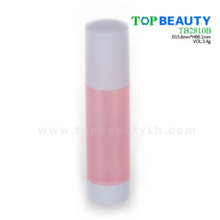 Cylinder plastic  lip balm container (TB2810B)