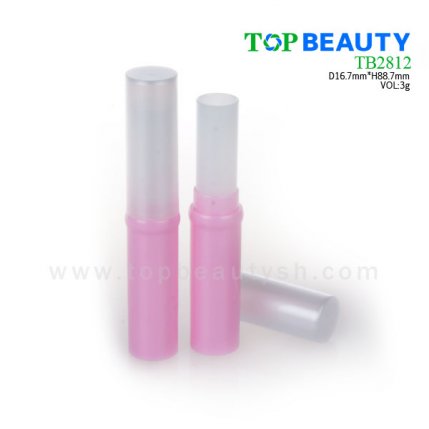 Cylinder plastic  lip balm container (TB2812)