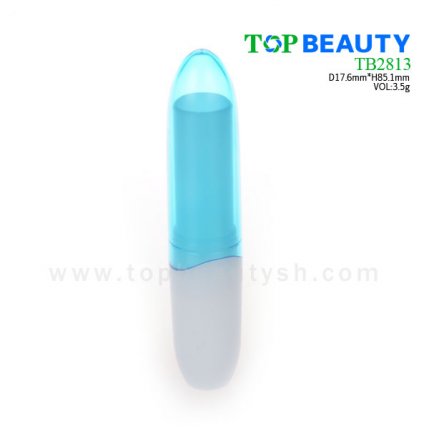 Cylinder plastic  lip balm container (TB2813)