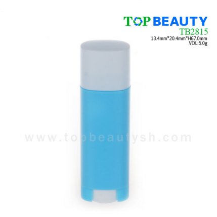 Cylinder plastic  lip balm container (TB2815)