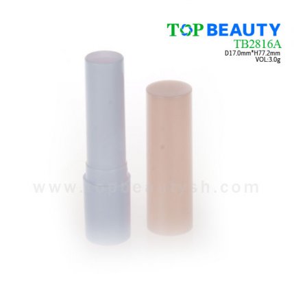 Cylinder plastic  lip balm container (TB2816A)