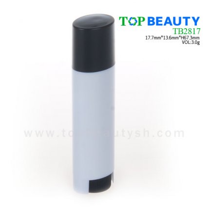 Cylinder plastic  lip balm container (TB2817)