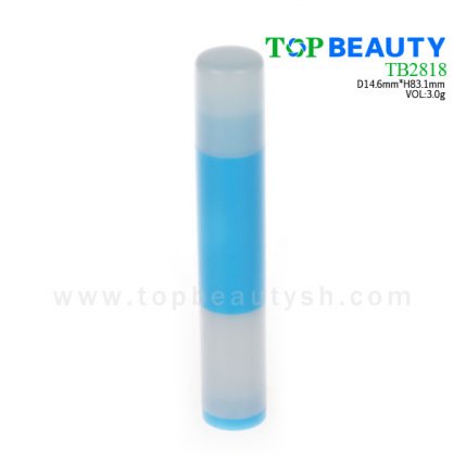 Cylinder plastic  lip balm container (TB2818)