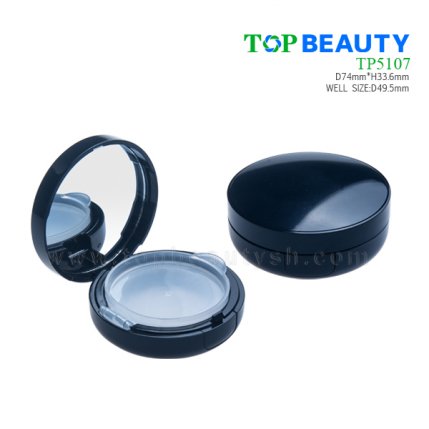 Round  plastic compact case BB case with single well TP5107