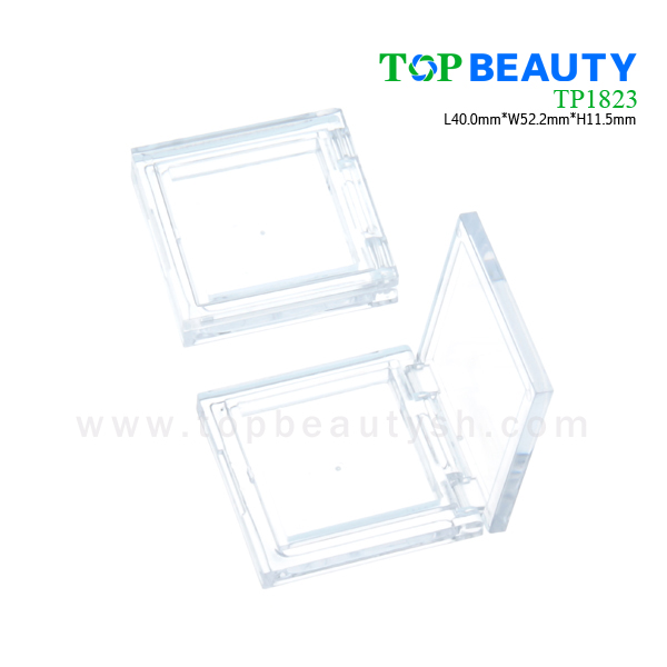 Square clear single well press powder compact container (TS181)