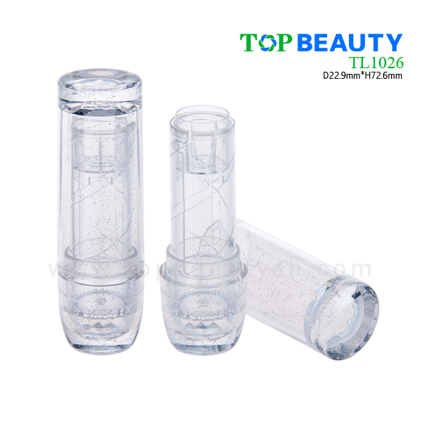 Cylinder plastic transparent thick wall lipstick tube (TL1026)