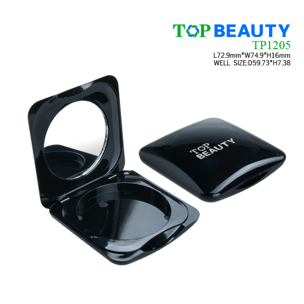 Square single well powder compact case with mirror (TP1205)