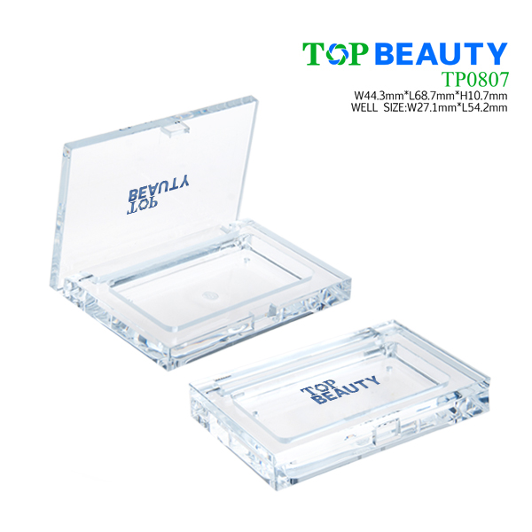 Rectangle clear compact powder container (TP0807)