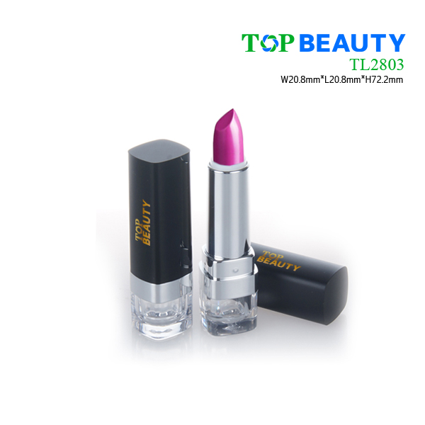 square plastic clear lipstick bottle(TL2803)