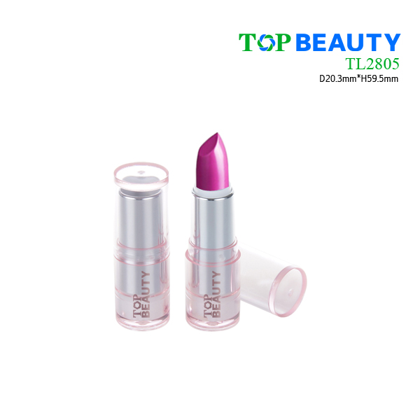 Cylinder clear plastic lipstick bottle(TL2805)