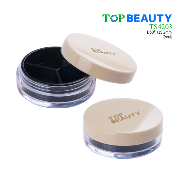 Round single well eye shadow container TS4203