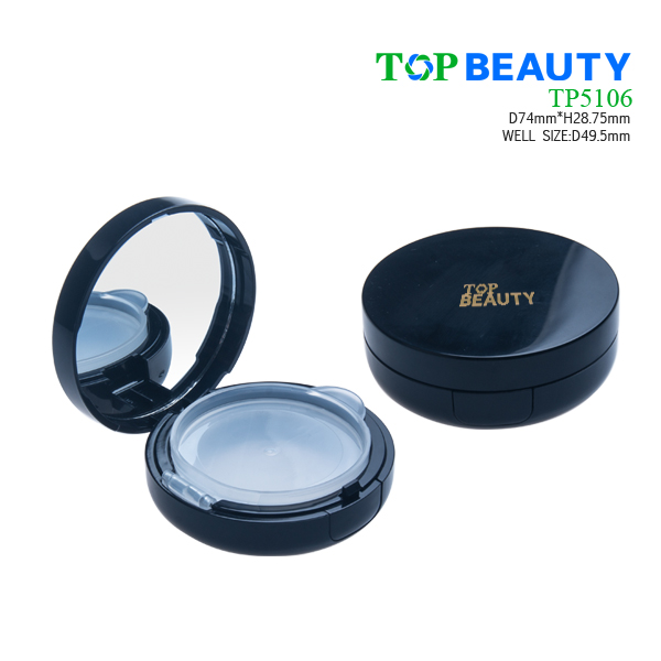Round  plastic compact case BB case with single well TP5106