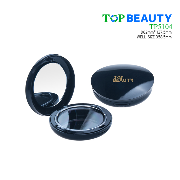 Round  plastic compact case BB case with single well TP5104