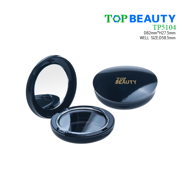 Round  plastic compact case BB case with single well TP5104