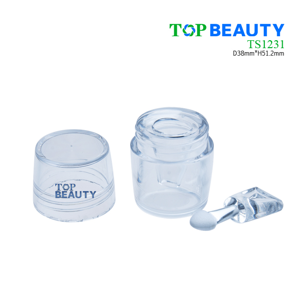 Cylinder round transparent eye shadow jar TS1231