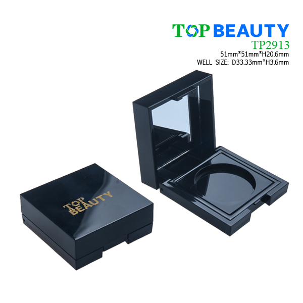 Square eye shadow case with single round well TP2913