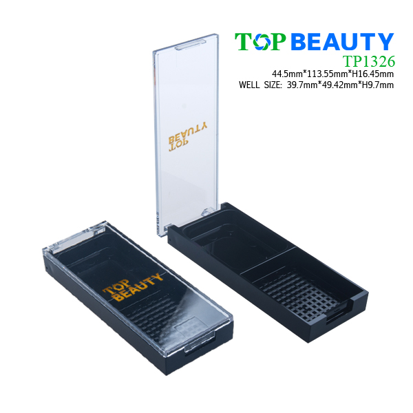 Rectangle compact case with 2 well TP1326