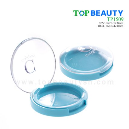 Round single well compact powder container with dome cover(TP1509)