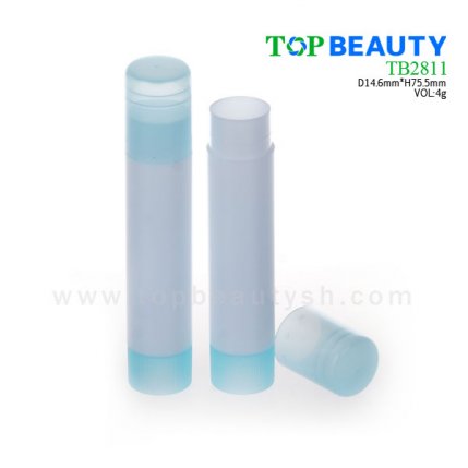 Cylinder plastic  lip balm container (TB2811)