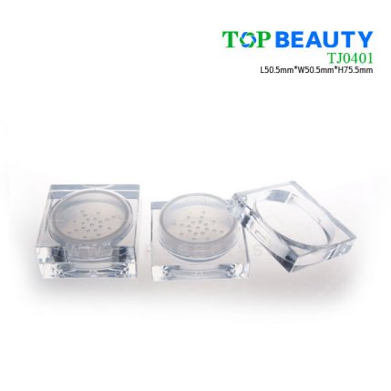 2 in 1 square loose powder container(TJ0401)