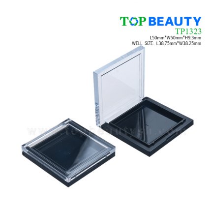 Square compact case with transparent cover TP1323