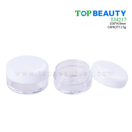 Round plastic Loose powder jar 2.5g TJ4217