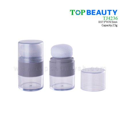 Round plastic loose powder jar 2.5g TJ4236