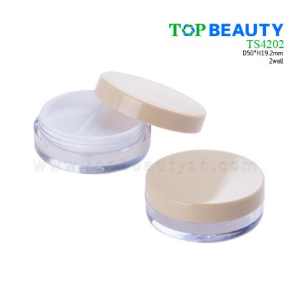 Round plastic eye shadow case TS4202