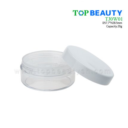 Round Plastic Loose Powder Jar 20g TJ0W01