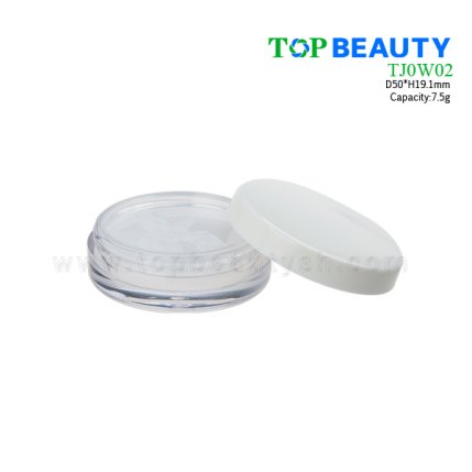 Round Plastic Loose Powder Jar 7.5g TJ0W02