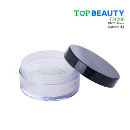 Round Plastic Loose Powder Jar 16g TJ4206