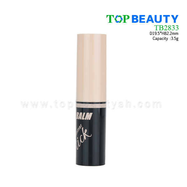 Cylinder Plastic Lip Balm Container  (TB2833)