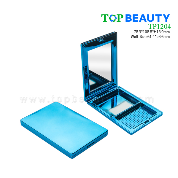 Square single well powder compact case with mirror (TP1204)