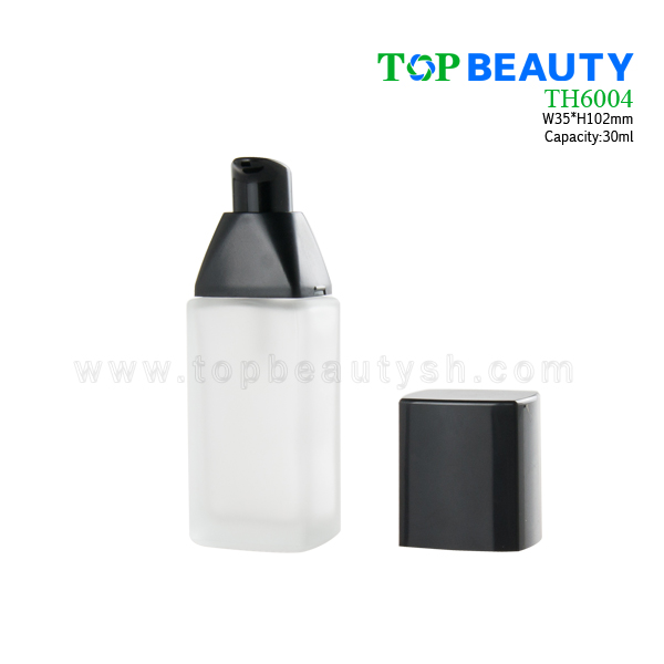 30ml square lotion pump glass bottle TH6004