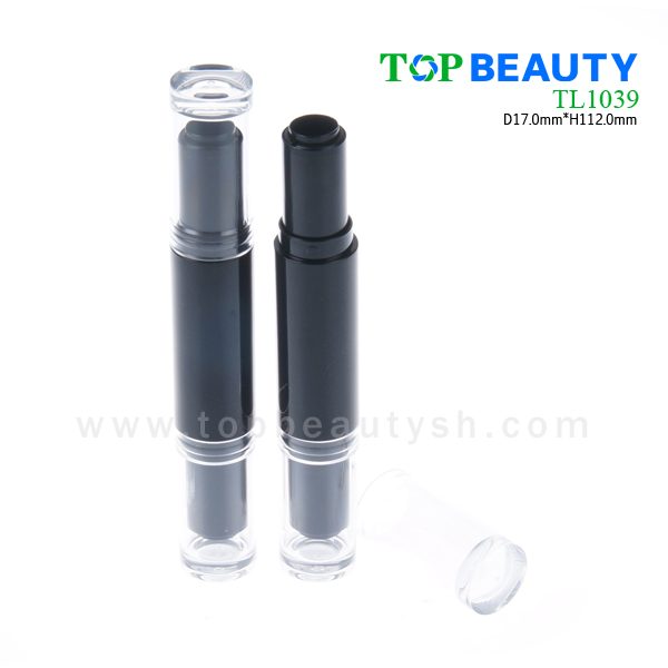 Duo round plastic lipstick tube container packaging (TL1039)