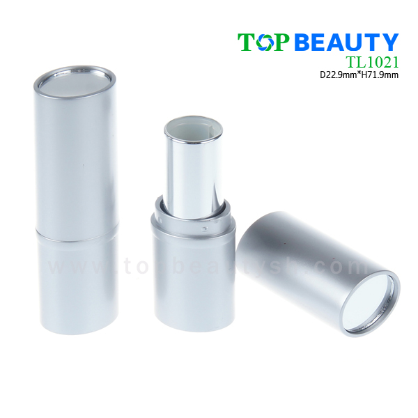 Cylinder plastic clear transparent lipstick tube (TL1021)