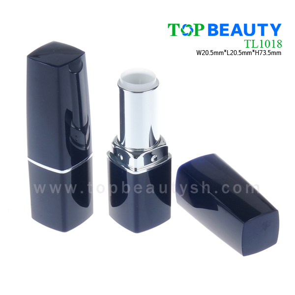 Square plastic lipstick tube with collar (TL1018)