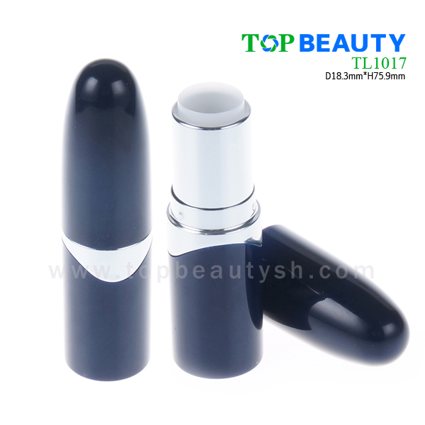 Cylinder plastic lipstick tube with bullet shape cover (TL1017)