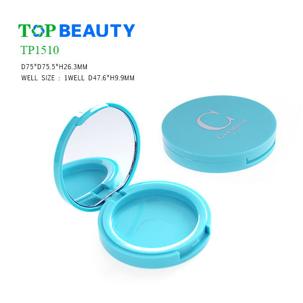 New Round Single Well Plastic Compact Powder Container (TP1510)