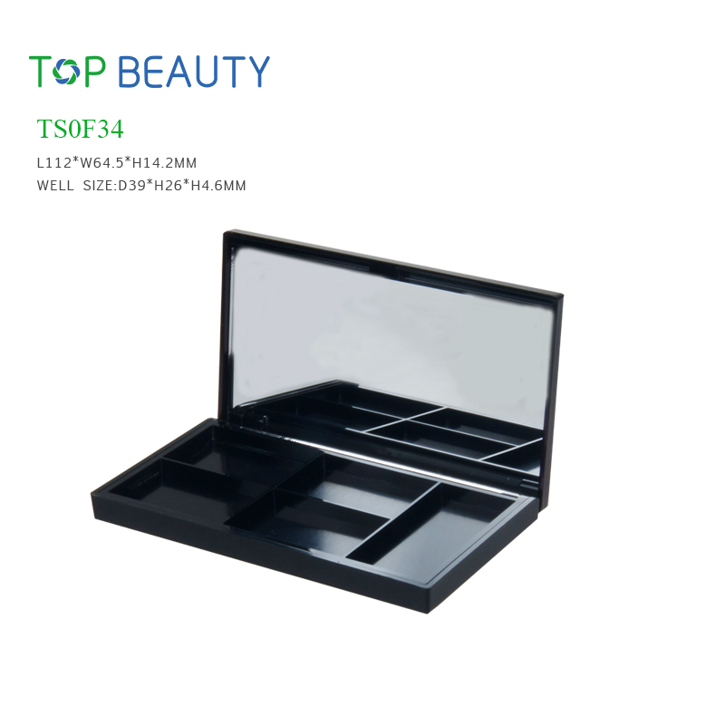 New Rectangle 4 well Eye shadow Case (TS0F34)