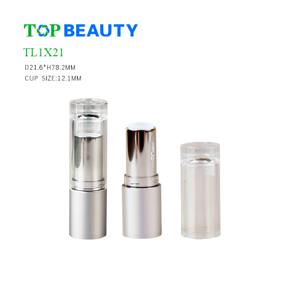 New Round Clear Cap Plastic Lipstick (TL1X21)