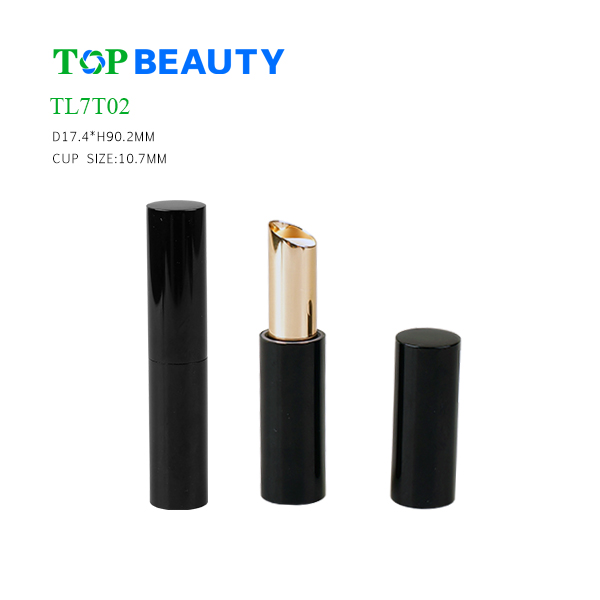 New Slim Round Oblique Opening Plastic Lipstick Tube(TL7T02)