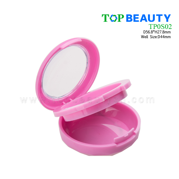 New Round Doubel Layer Plastic Compact (TP0S02)